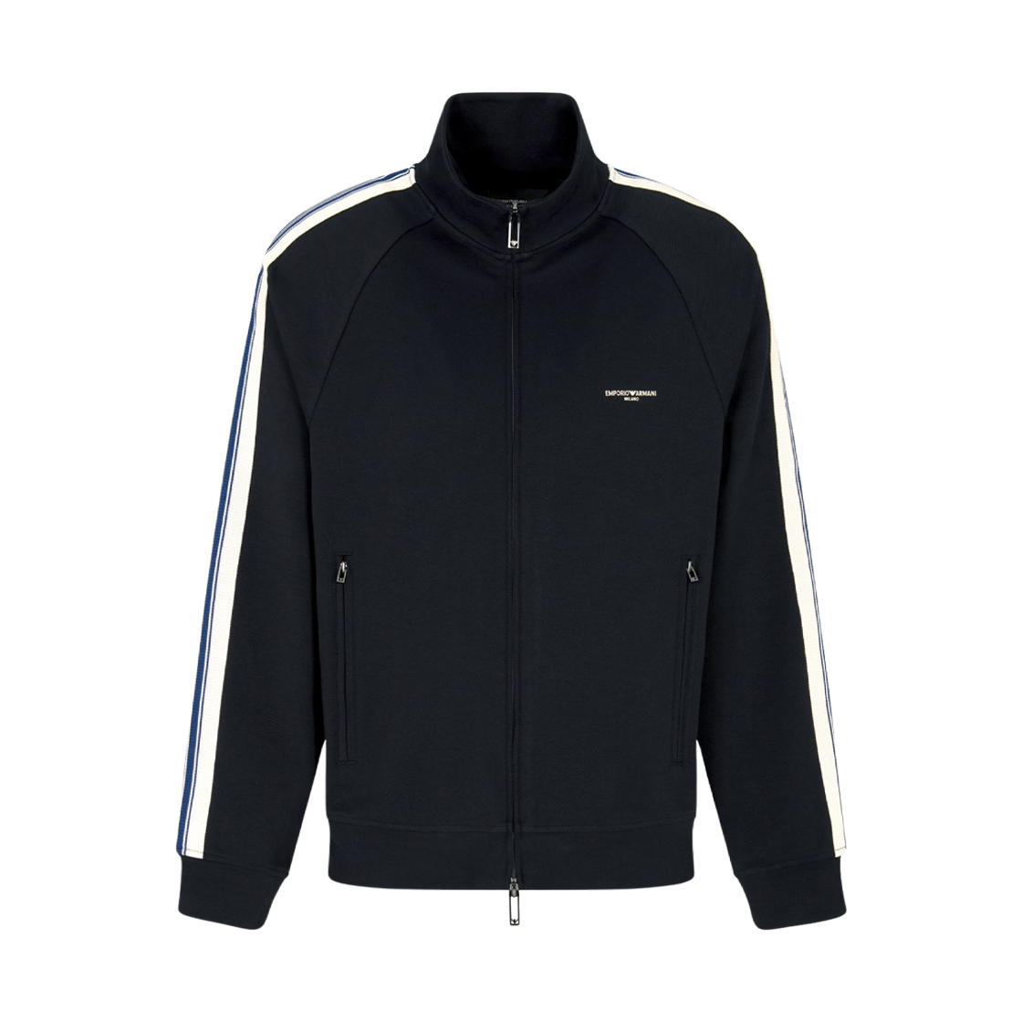 EM002872AF13488UB118 Emporio Armani ASV Full-Zip Sweatshirt in Jersey with Contrasting Bands Navy Blue