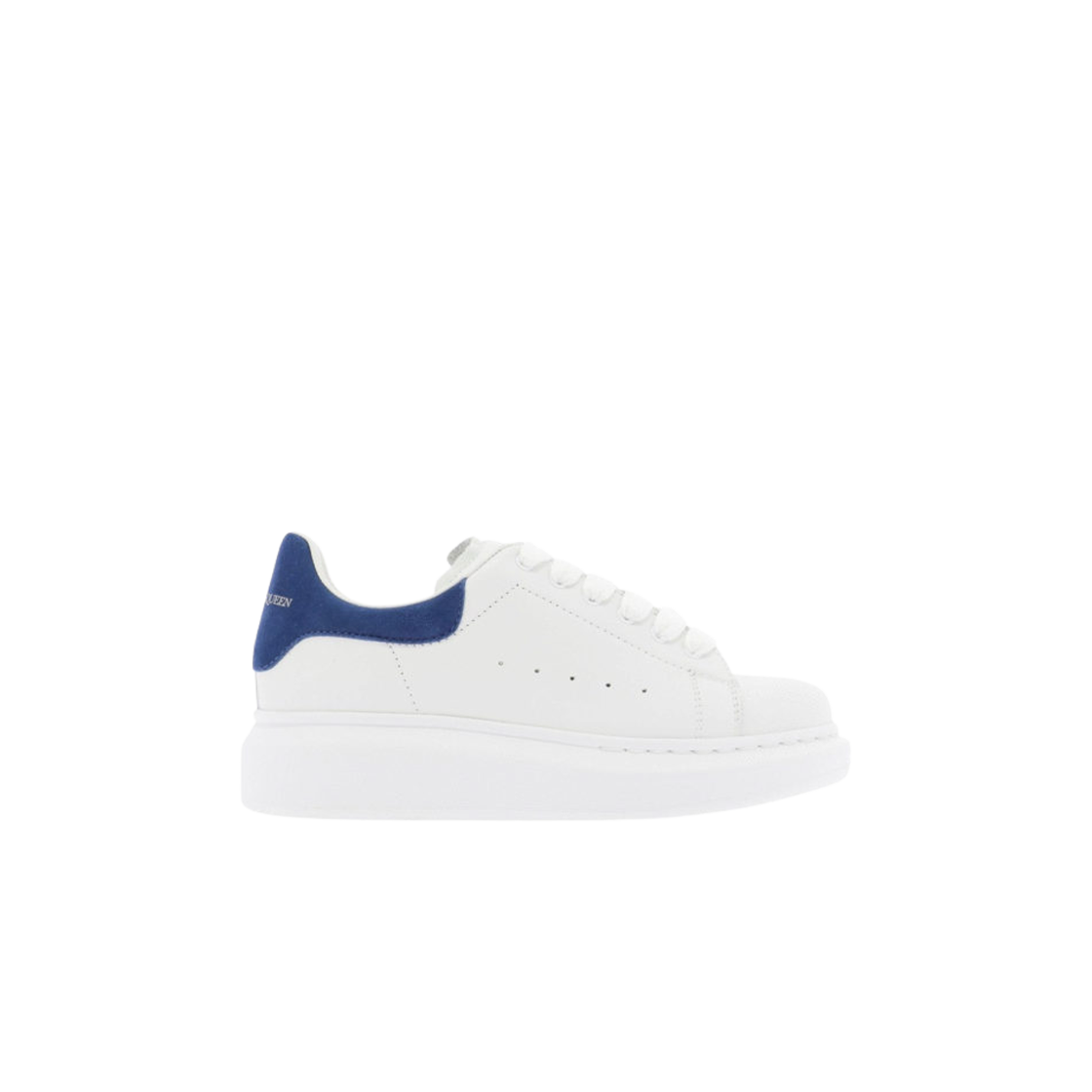 (키즈) 알렉산더 맥퀸 오버사이즈드 스니커즈 화이트 파리 블루((Kids) Alexander McQueen Oversized Sneakers White Paris Blue)