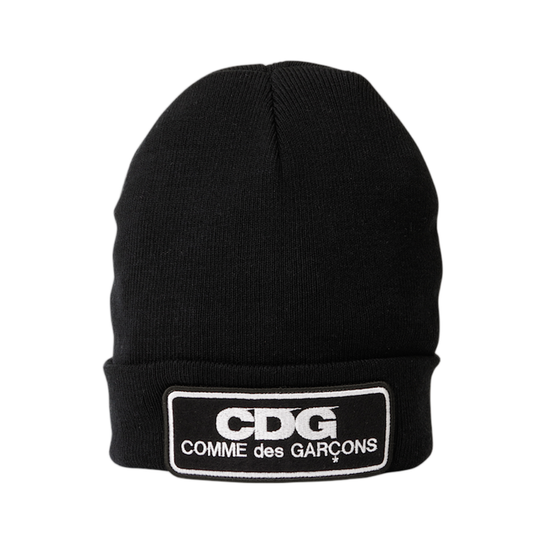 SZ-K602-051-1 CDG Logo Patch Beanie Black