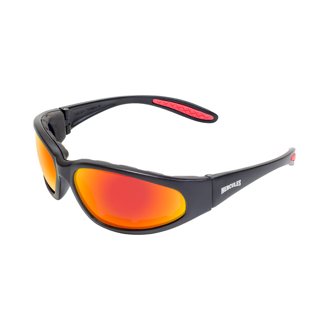 글로벌 비전 헤라클레스 1 플러스 GT 매트 블랙 레드 렌즈(Global Vision Hercules 1 Plus GT Matte Black Red Lenses)