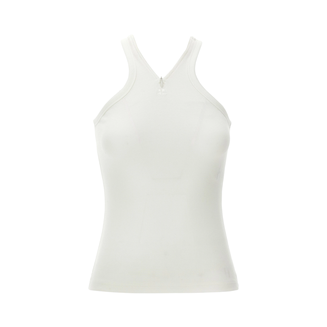 (W) 꾸레쥬 크리스 크로스 90's 탱크탑 화이트((W) Courreges Criss Cross 90's Tank Top White) - 1