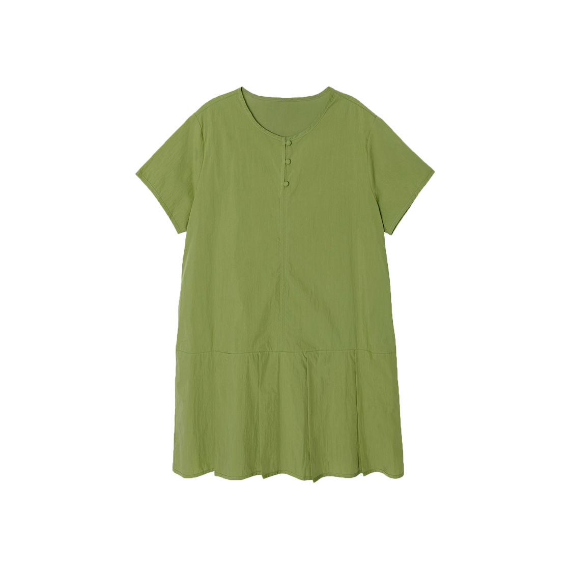 25aw41 Pesto Mini Pleats Dress Grass