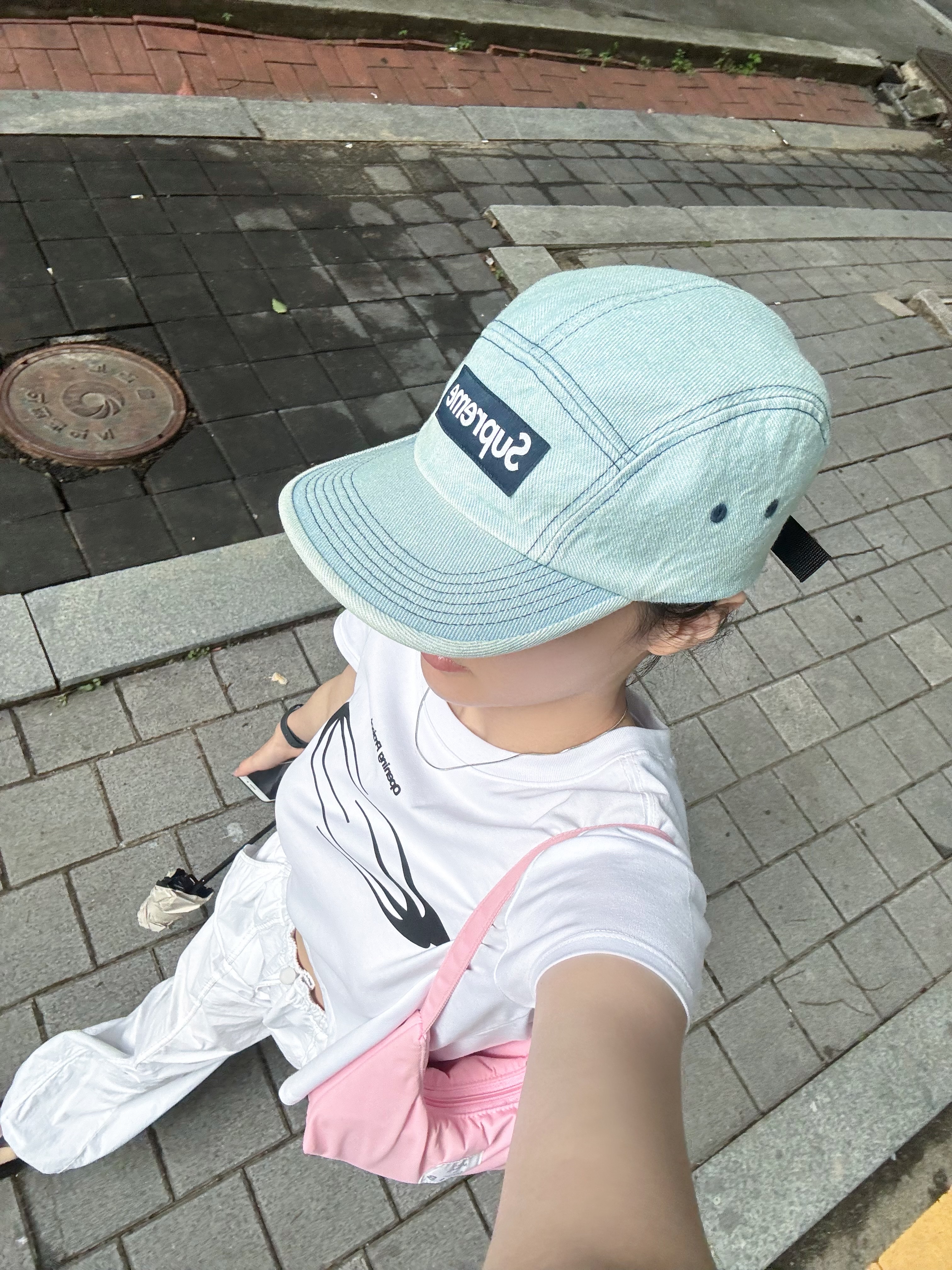 Supreme Denim Camp Cap Light Washed Indigo - 25SS, Opening Project Women Cropped Symbol T-Shirts 3D White 착용 스타일 - 1