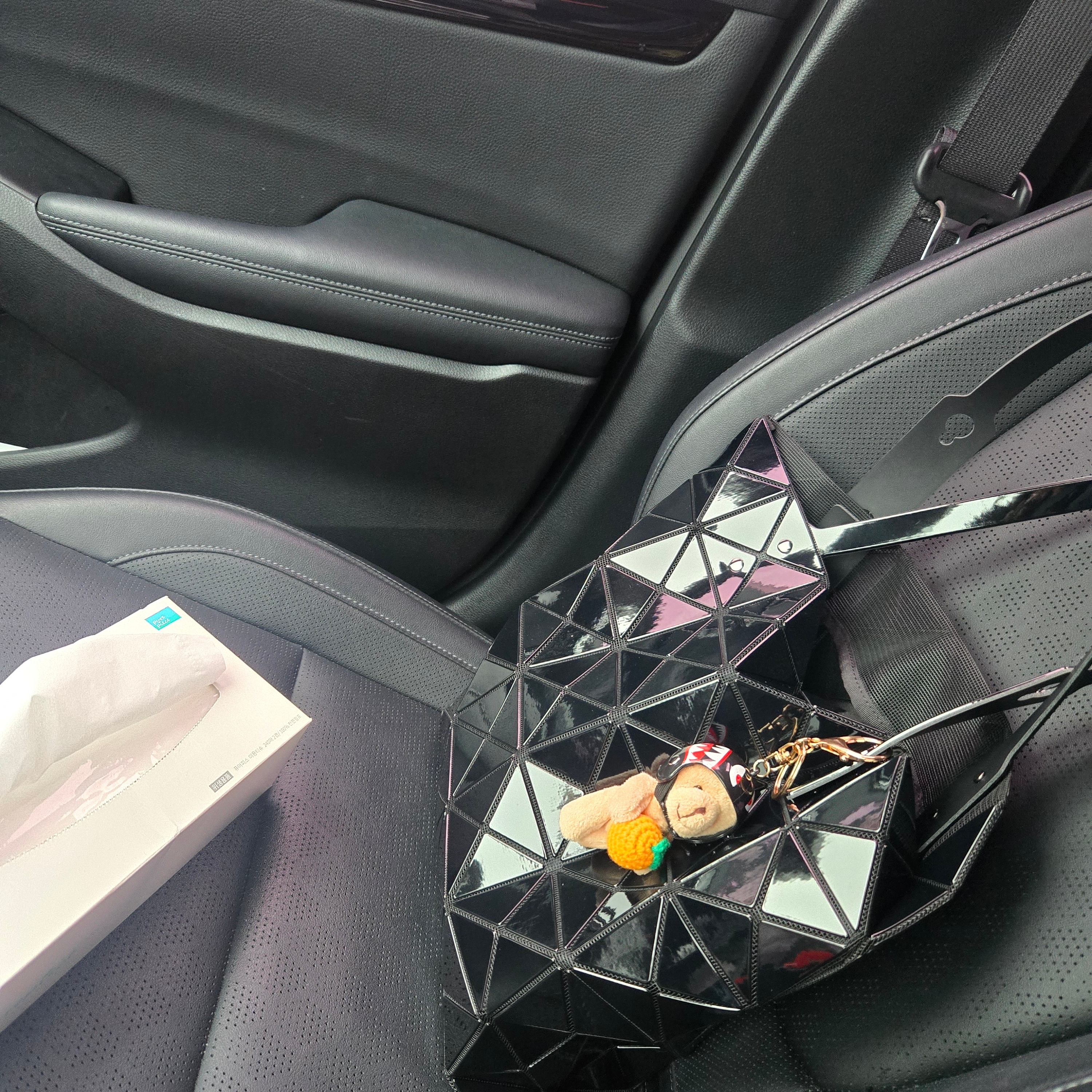 Bao Bao Issey Miyake Lucent Tote Bag Black 착용 스타일 - 3