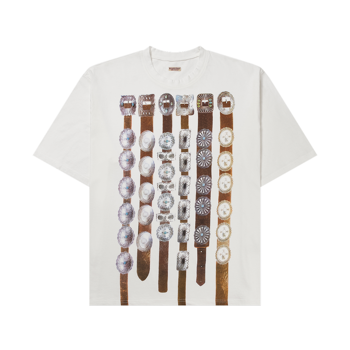 캐피탈 20 크루 티셔츠 화이트(Kapital 20 Crew T-Shirt White)