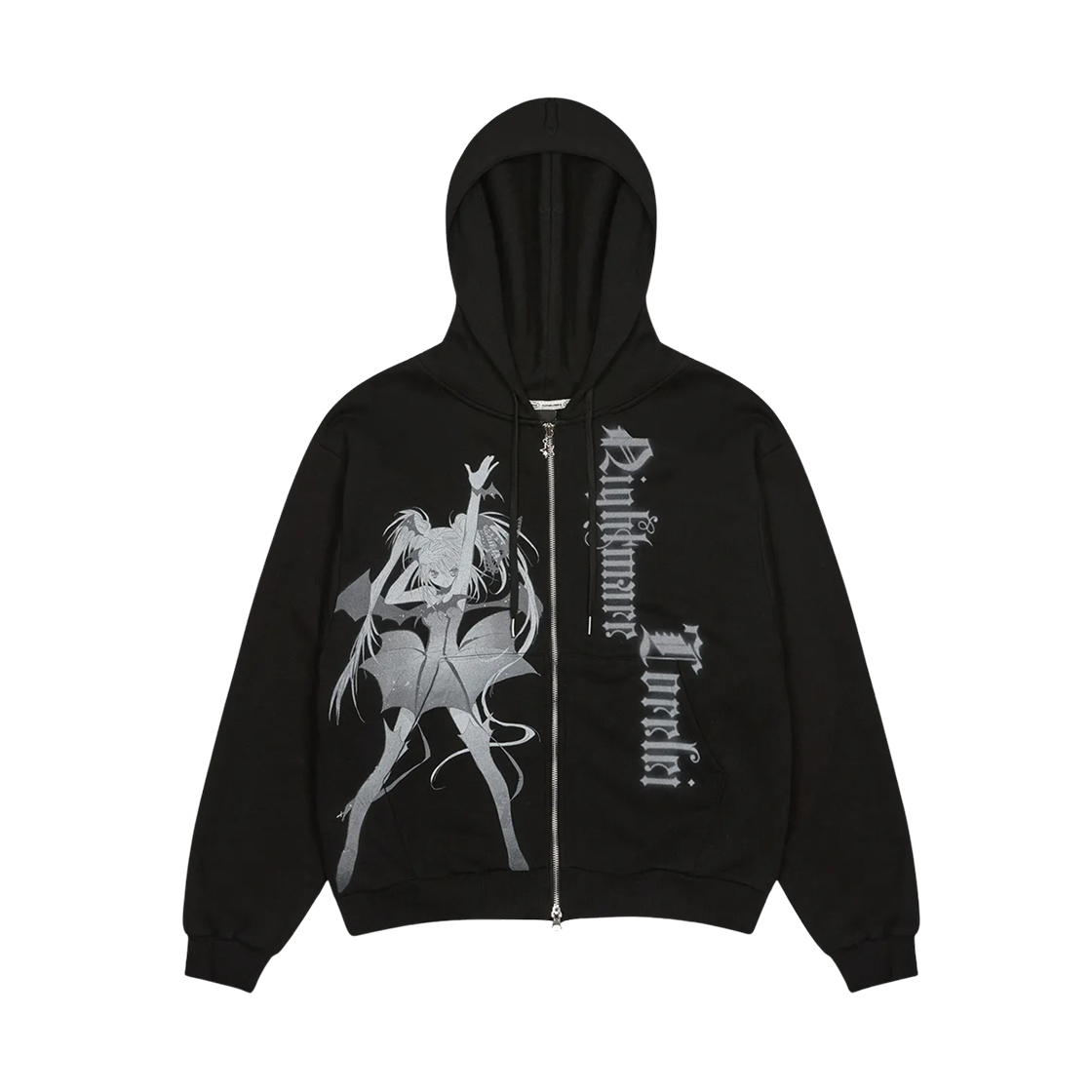 러브이즈트루 x 캐릭캐릭 체인지 후드 집업 블랙(Luvistrue x Shugo Chara Hood Zipup Black)
