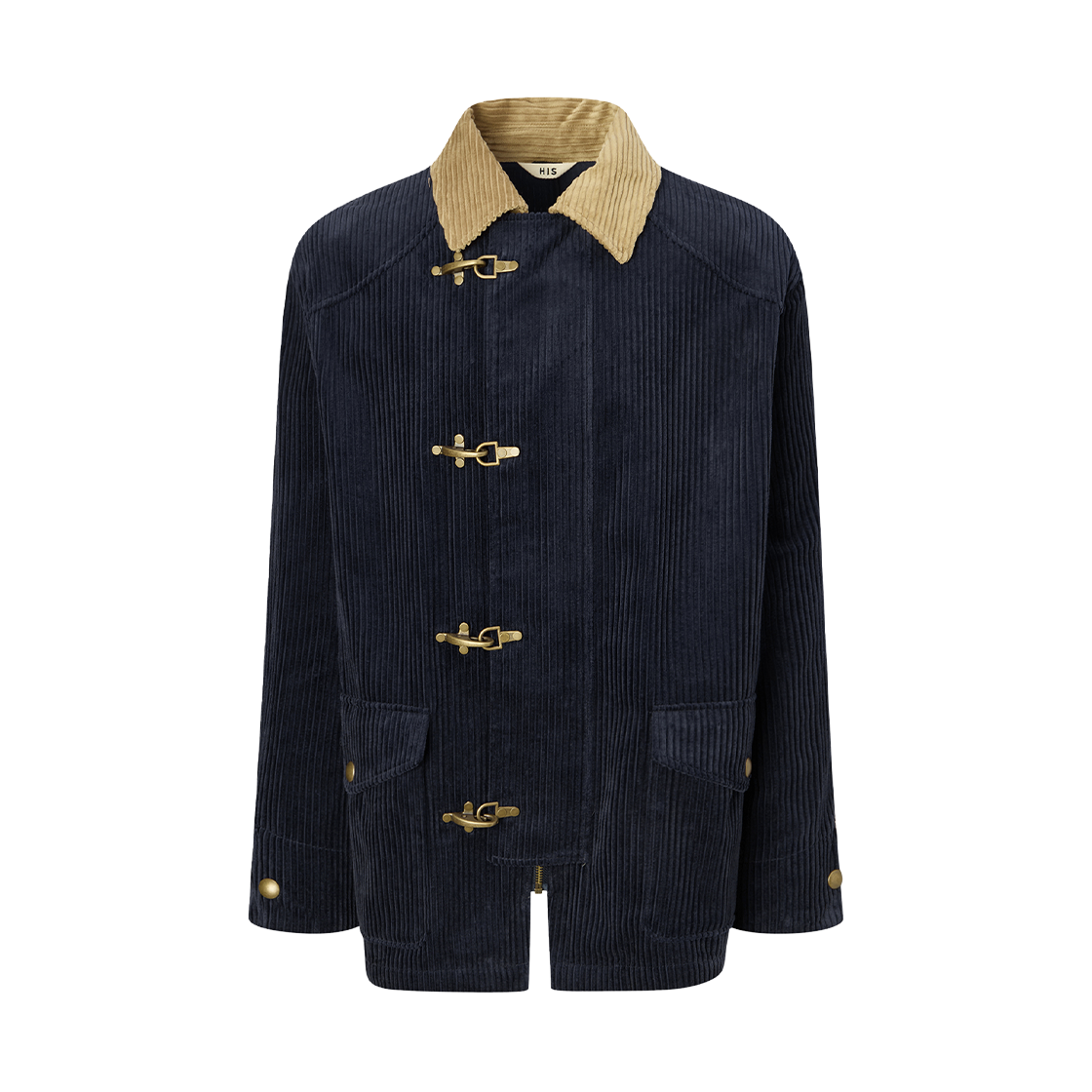 HZJU5F804N2 HIS HAZZYS Vertical Stripe Lightweight Down Jacket Cream