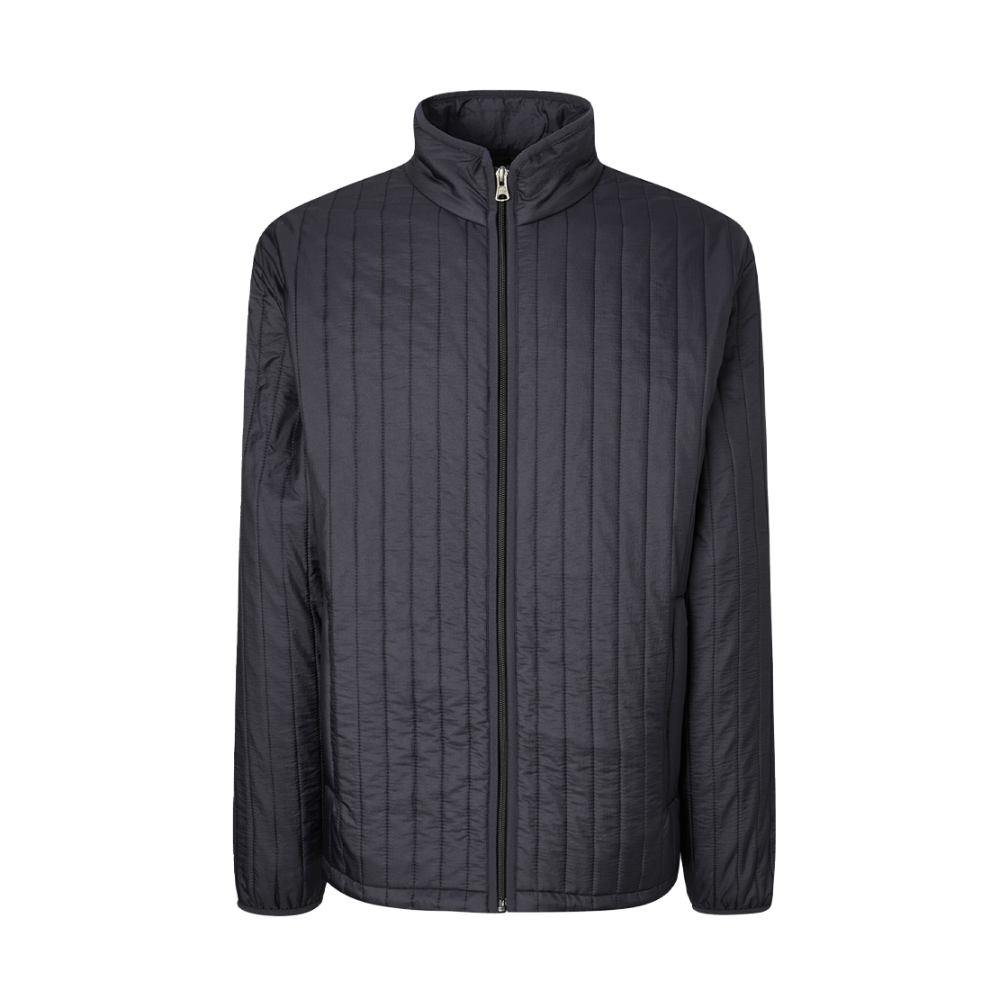 히스헤지스 세로 스트라이프 경량 패딩 다크 그레이(HIS HAZZYS Cotton Poplin Windbreaker_Dark Green)