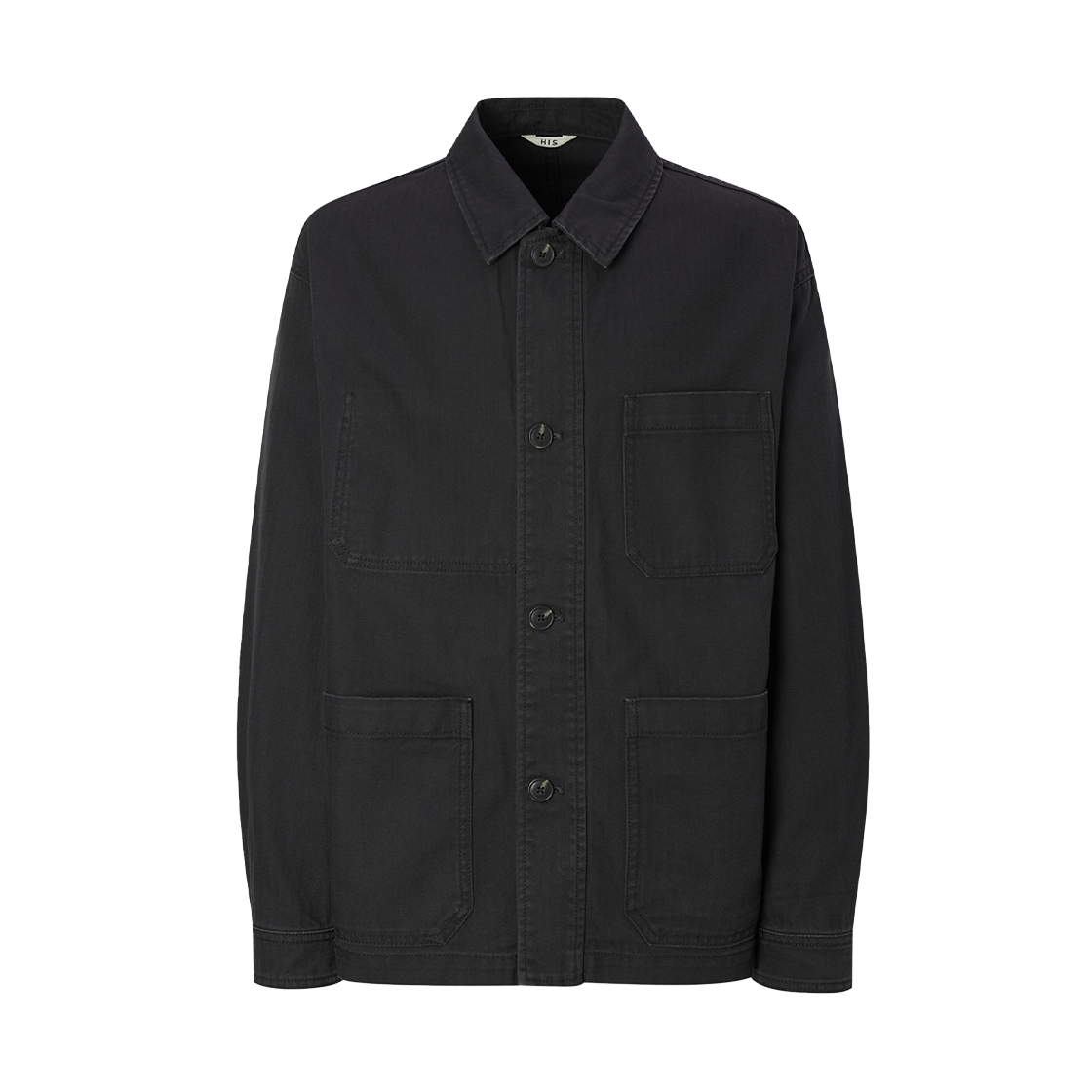 HZJU5F806W3 HIS HAZZYS Harringbone Chore Jacket Navy