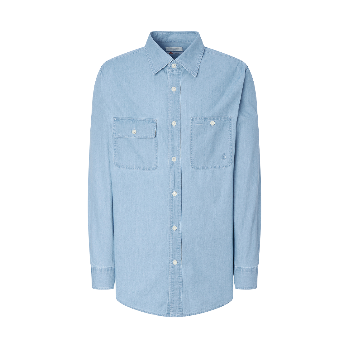 HZSH5F801B2 His Hazzys Chambray Shirt_Gray