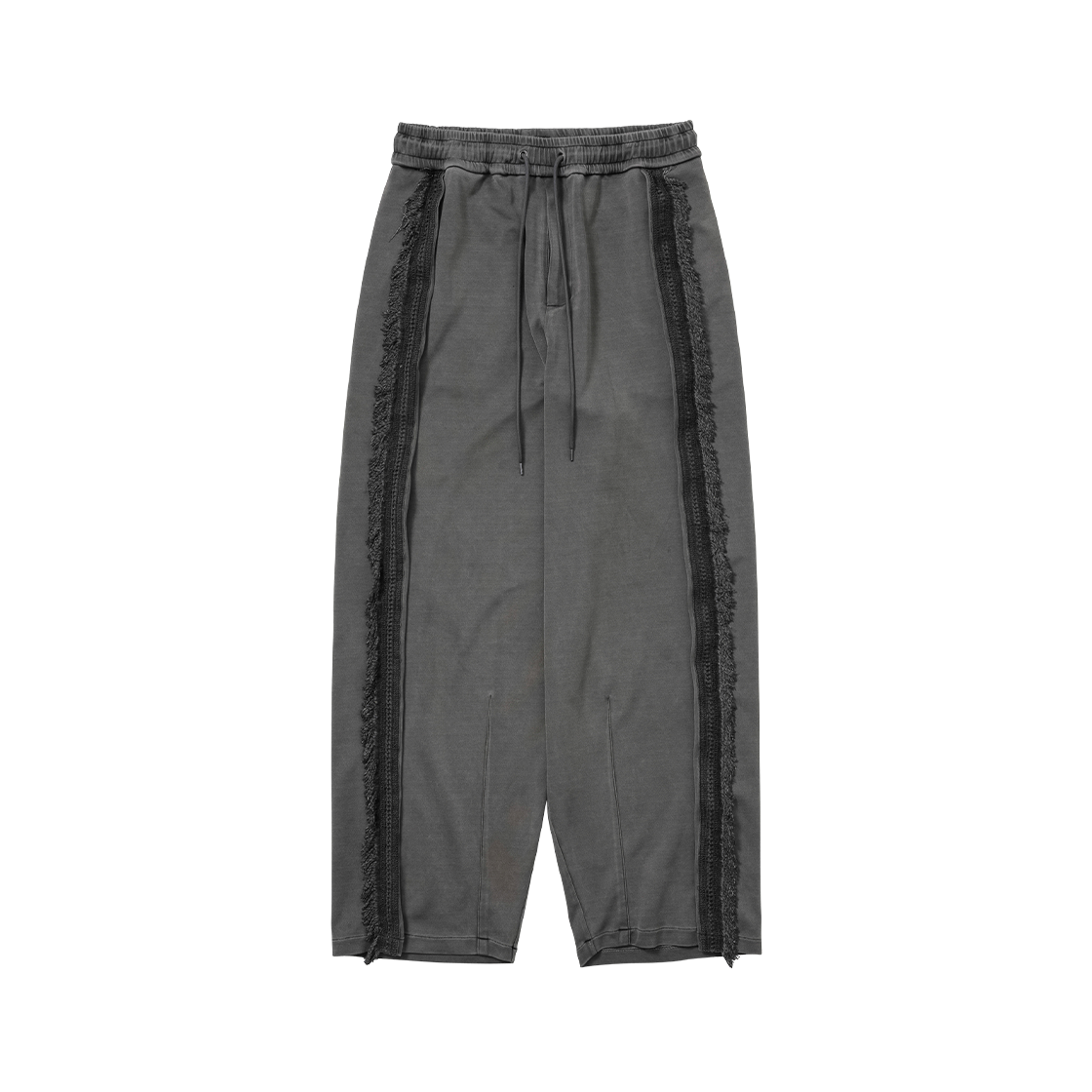 AJ254PT006CH AJOBYAJO Lace Trimming Track Pants Charcoal