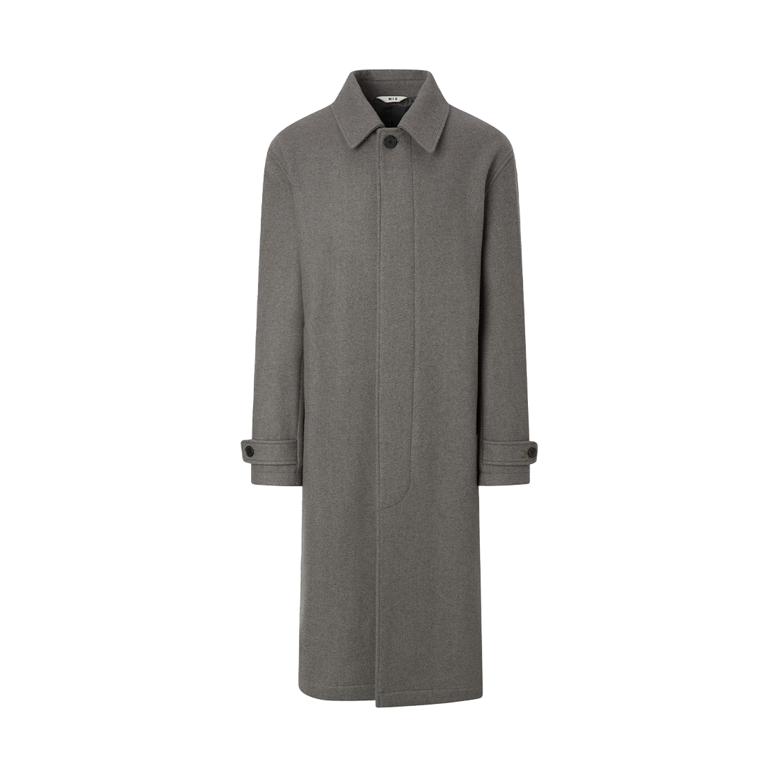 HZCO5F803G2 HIS HAZZYS Light Wool Cashmere Balmacaan Coat Black