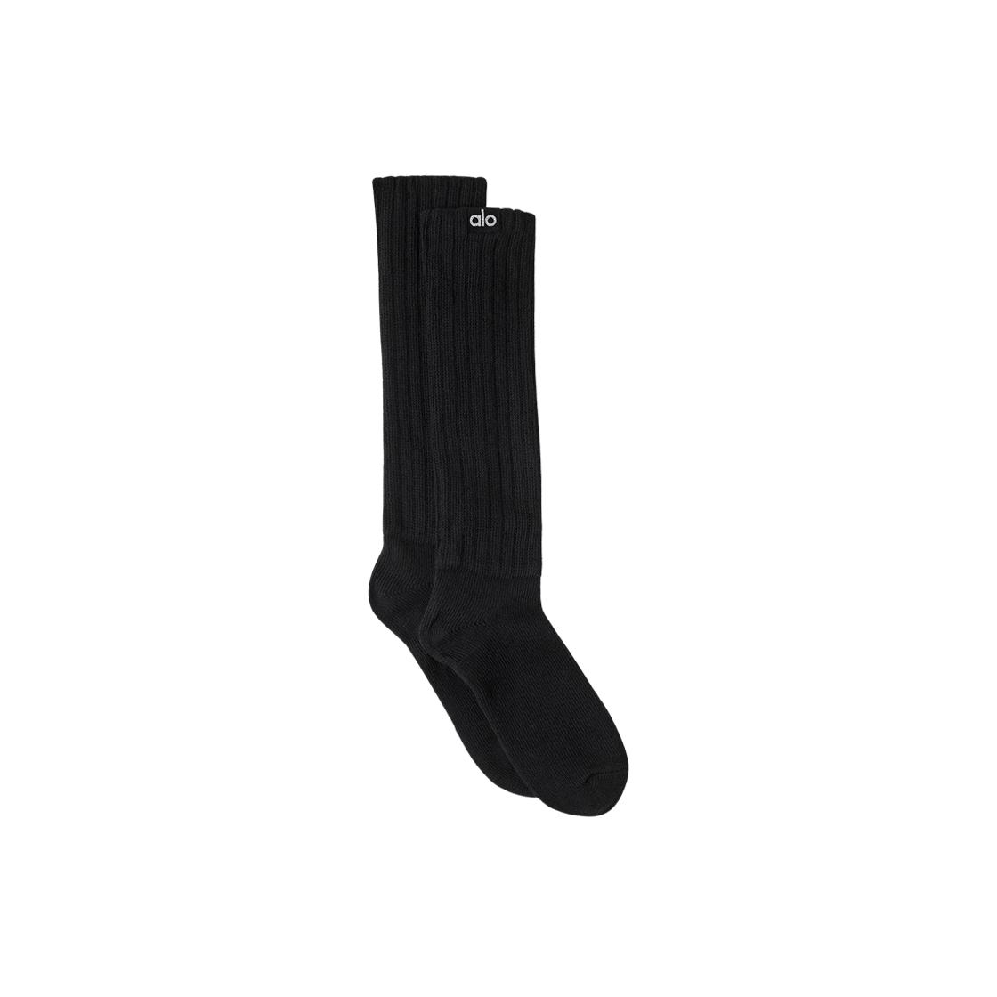 A0690U Alo Yoga Scrunch Socks Black