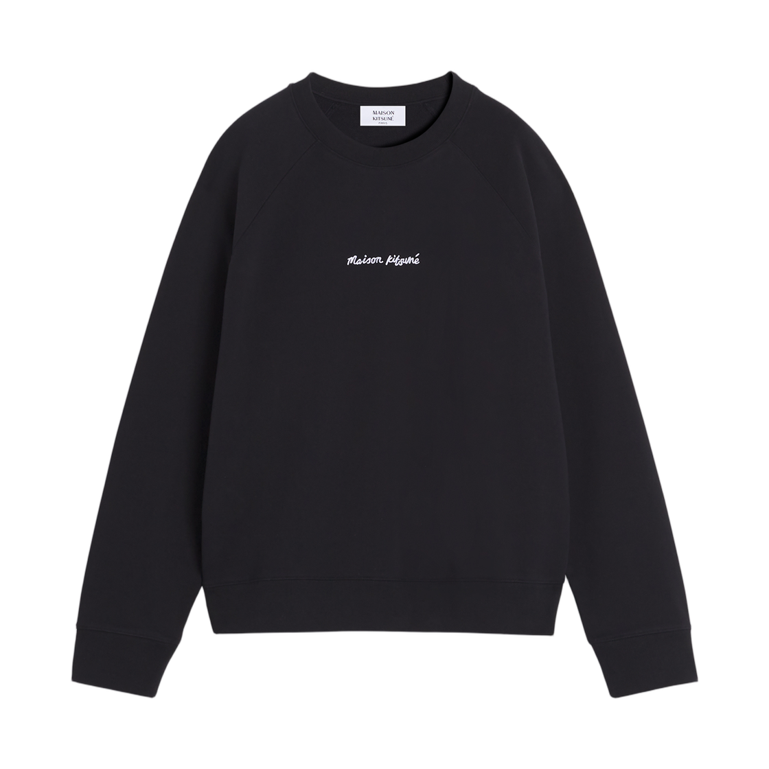 OM00309KM0340-P199 Maison Kitsune Line Handwriting Oversize Sweatshirt Black