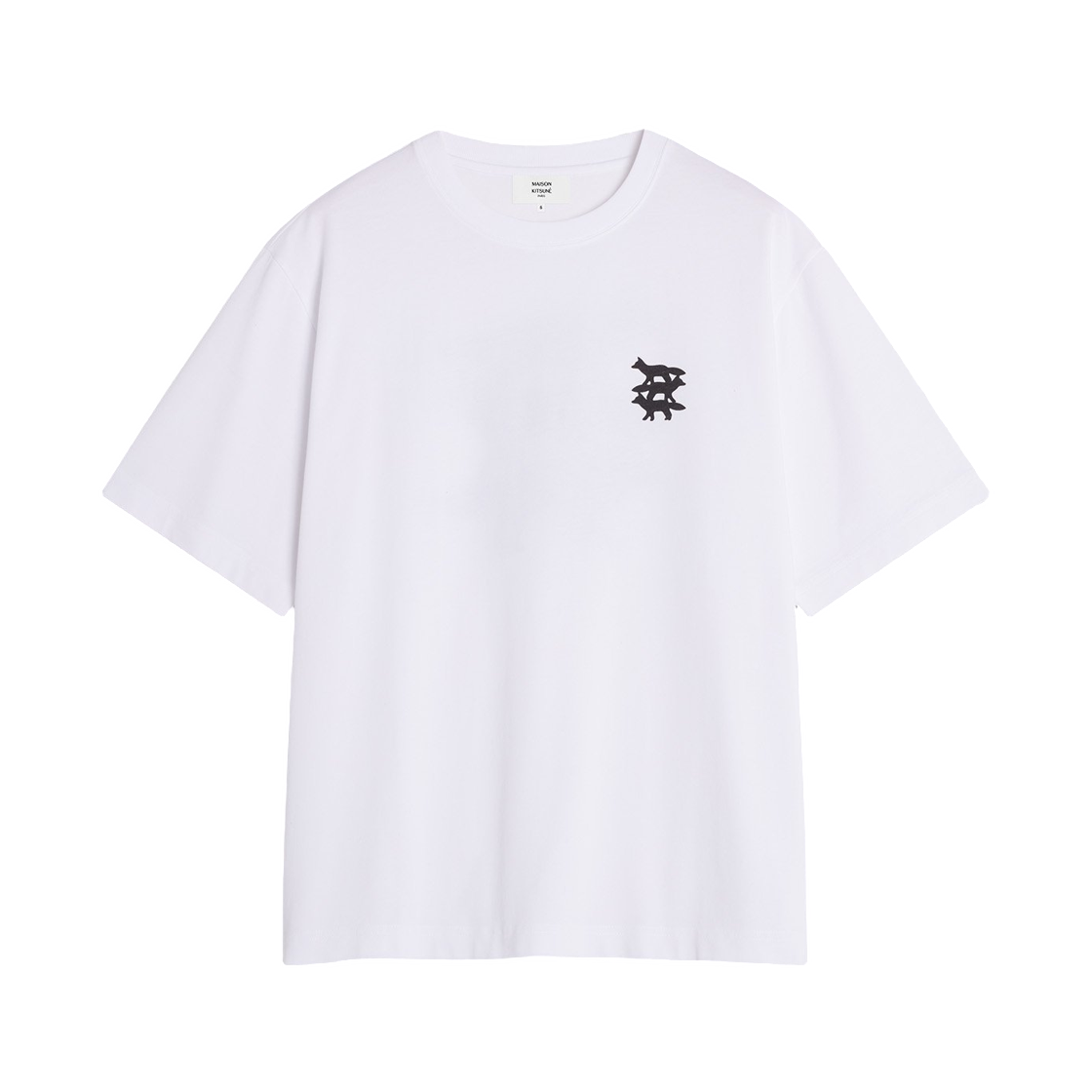 메종 키츠네 스턴트 폭스 오버사이즈 티셔츠 화이트(Maison Kitsune Stunt Fox Oversize T-Shirt White) - 1