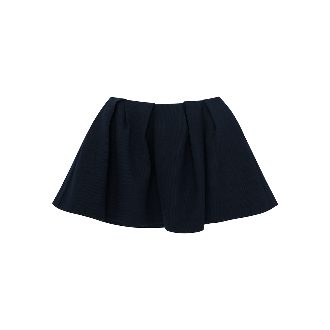 슈슈통 우먼 턱 숏 스커트 네이비 블루 - 25FW(Shushu/Tong Women Tucked Short Skirt Navy Blue - 25FW)