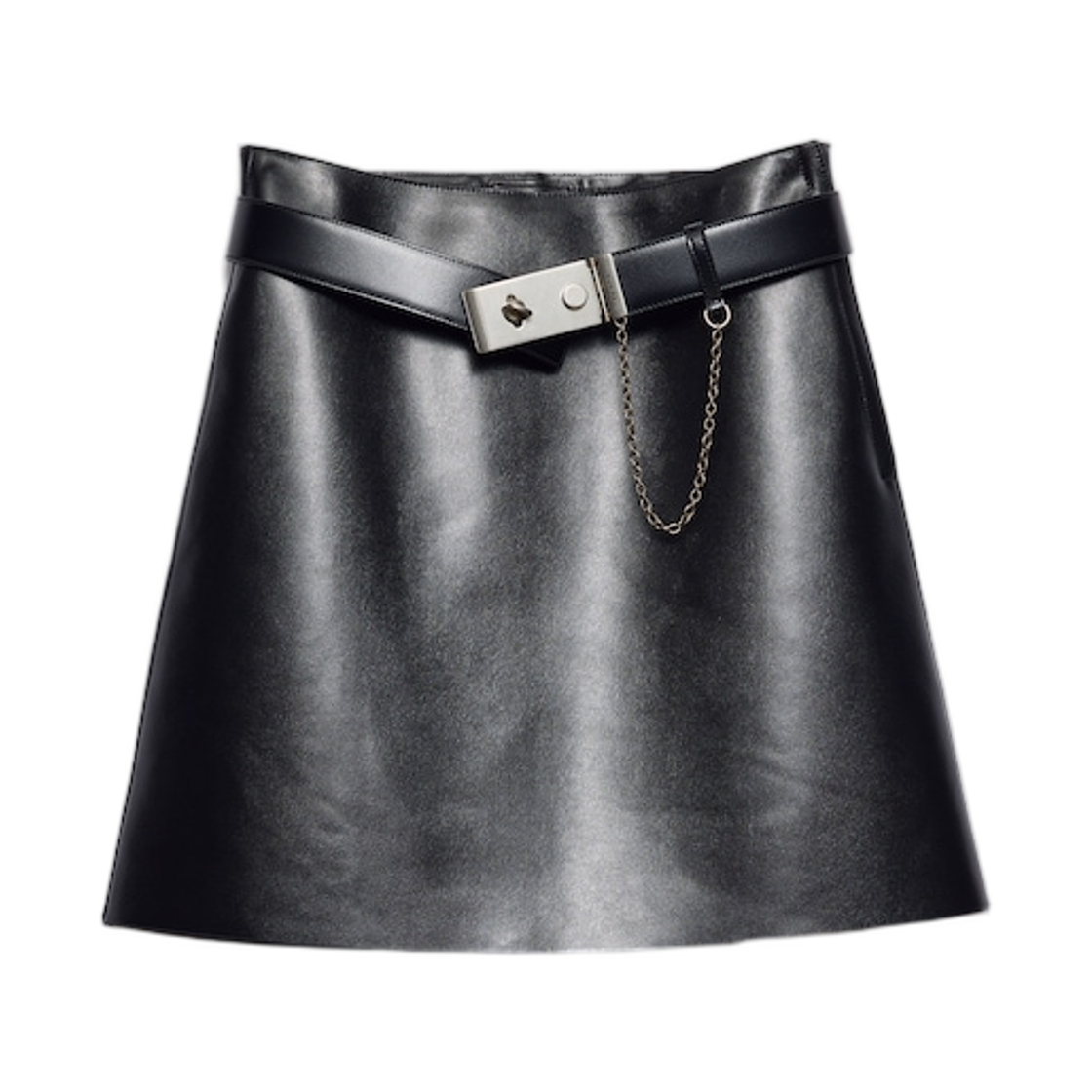51919-17GM-F0002 (W) Prada Leather Miniskirt Black
