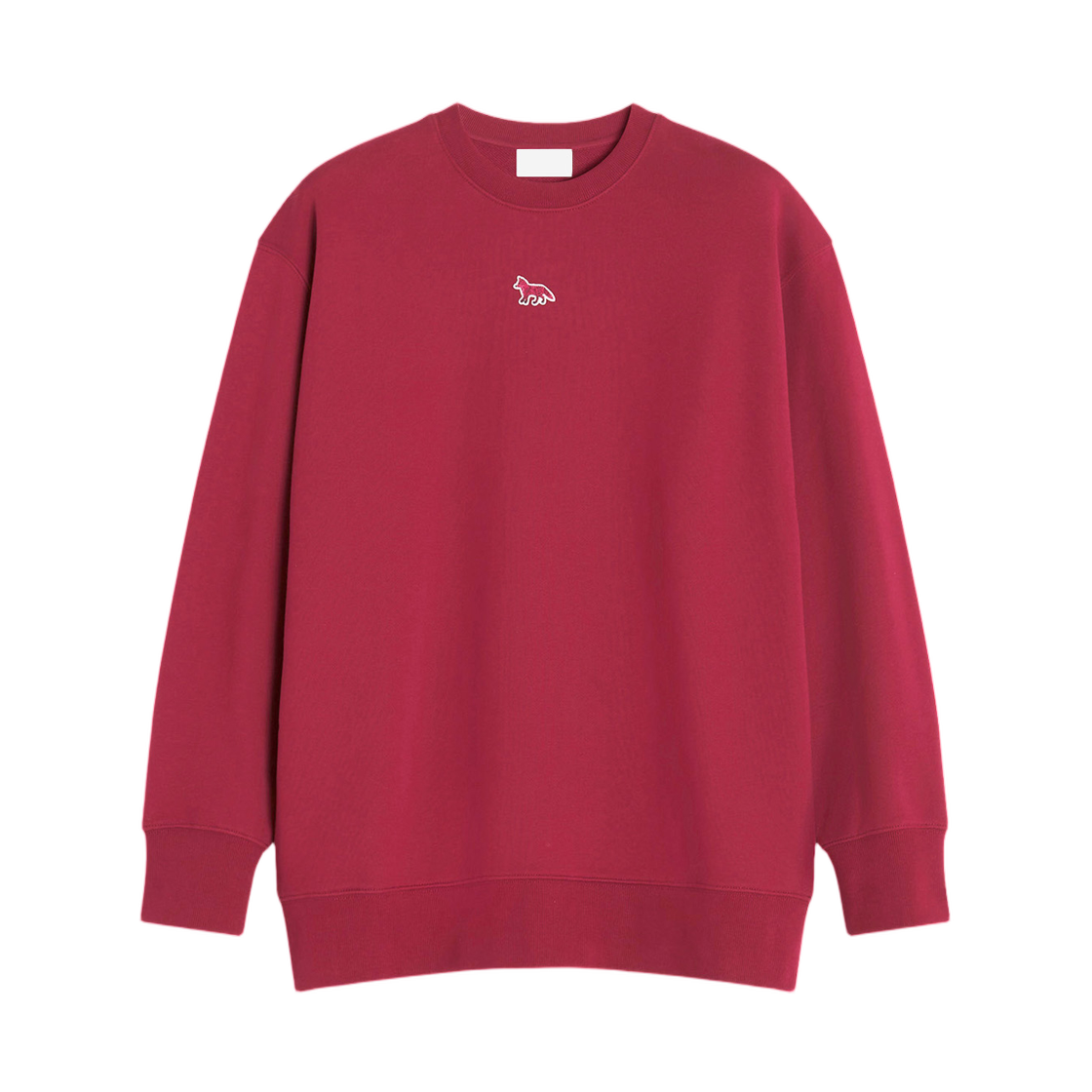 (W) 메종 키츠네 베이비 폭스 오버사이즈 스웨트셔츠 마호가니 레드((W) Maison Kitsune Baby Fox Oversize Sweatshirt Mahogany Red) - 1