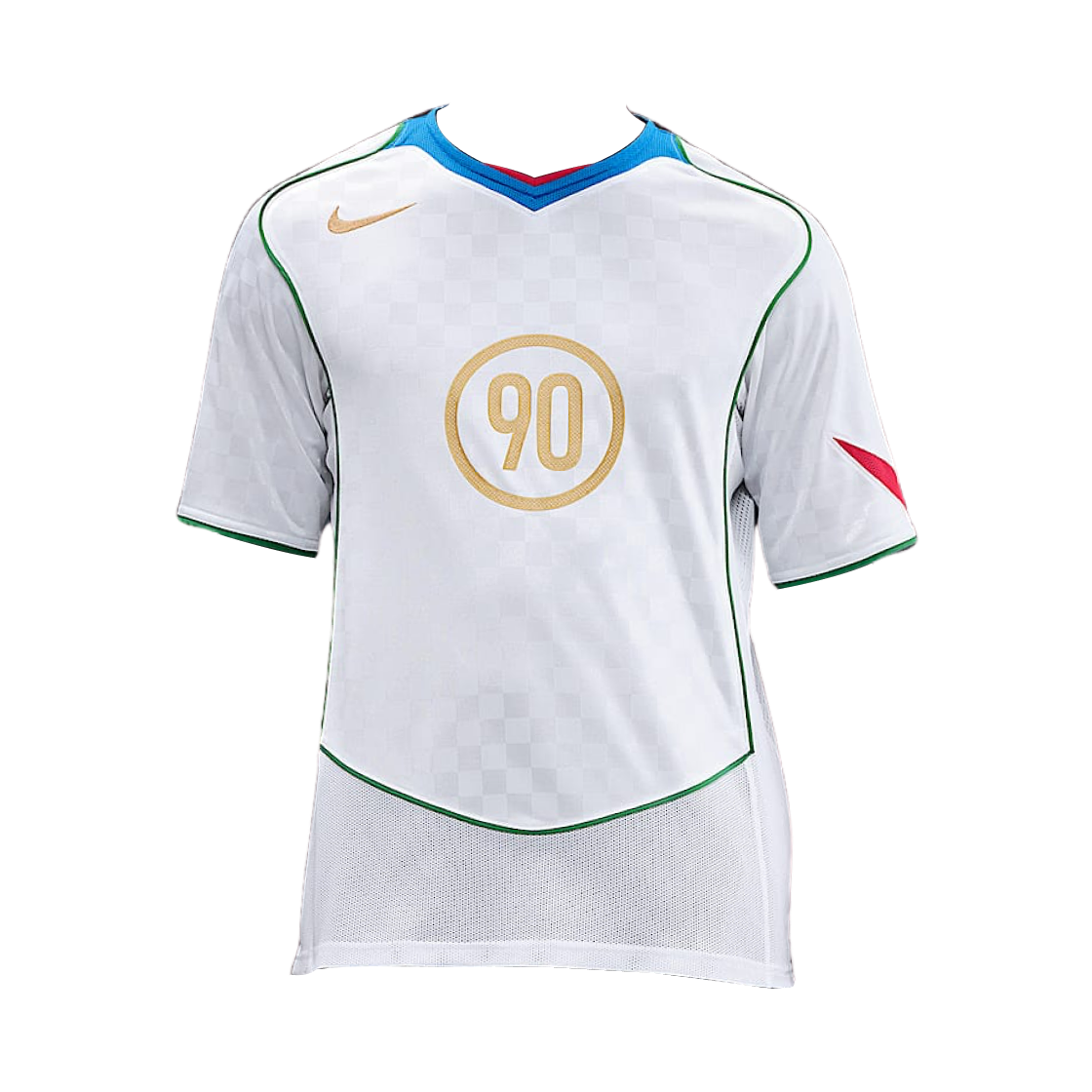 나이키 토탈 90 드라이핏 사커 저지 화이트 이탈리아 블루 - 아시아