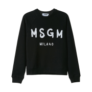 (W) MSGM Milano Print Sweatshirt Black