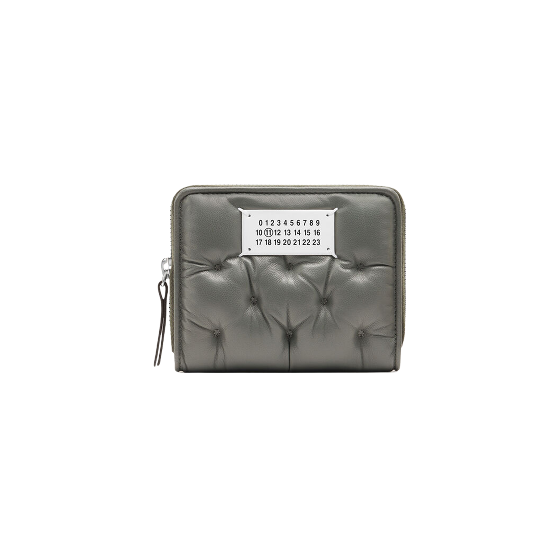 SA1UI0032P6434T8127 Maison Margiela Glam Slam Embroidered Wallet Small Pebble Grey