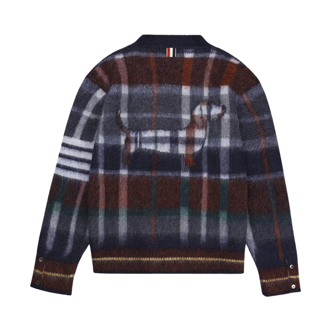 톰브라운 깅엄 헥터 타탄 체크 브이넥 가디건 시즈널 멀티(Thom Browne Gingham Hector Tartan Check V-Neck Cardigan Seasonal Multi) - 2