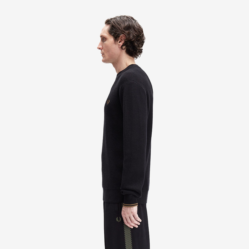 프레드페리 와플 스티치 니트 블랙(Fred Perry Waffle Stitch Knit Black) - 3