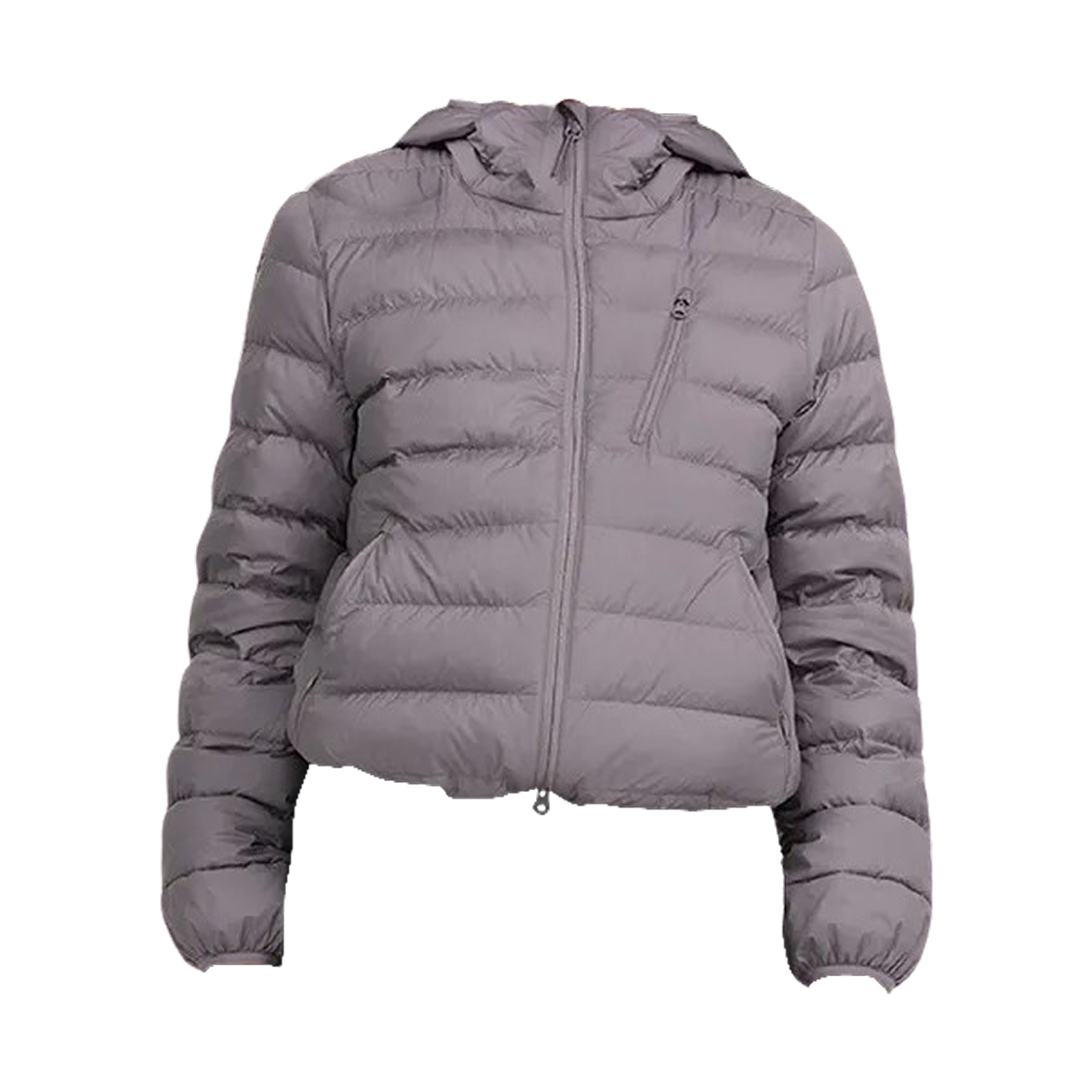 (W) 무신사 스탠다드 시티 레저 후디드 라이트 다운 재킷 퍼플 그레이((W) Musinsa Standard City Leisure Hooded Light Down Jacket Purple Grey)