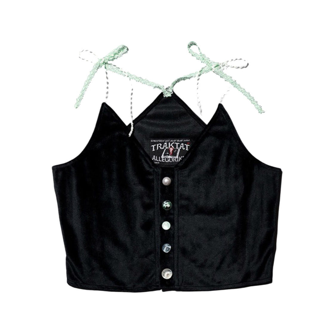 트락타트 벨벳 펜타곤 탑 블랙(Traktat Velvet Pentagon Top Black)