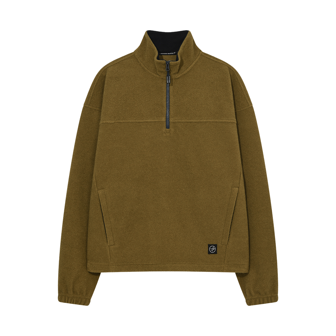 L35UTL031MUD LOCKHEED MARTIN Knitted Half Zip-Up Ts Mustard