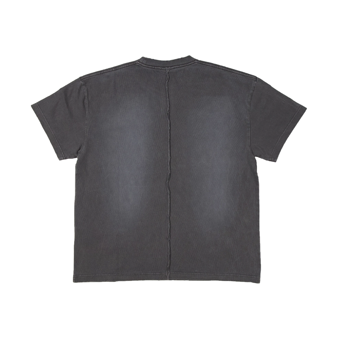 언더마이카 x 커버낫 디스트로이드 패치 티셔츠 다크 그레이 - 25FW(Undermycar x Covernat Destroyed Patch T-Shirt Dark Gray - 25FW) - 2