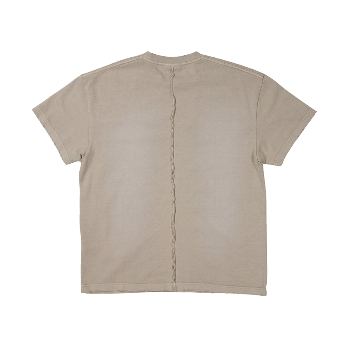 언더마이카 x 커버낫 디스트로이드 패치 티셔츠 베이지 - 25FW(Undermycar x Covernat Destroyed Patch T-Shirt Beige - 25FW) - 2