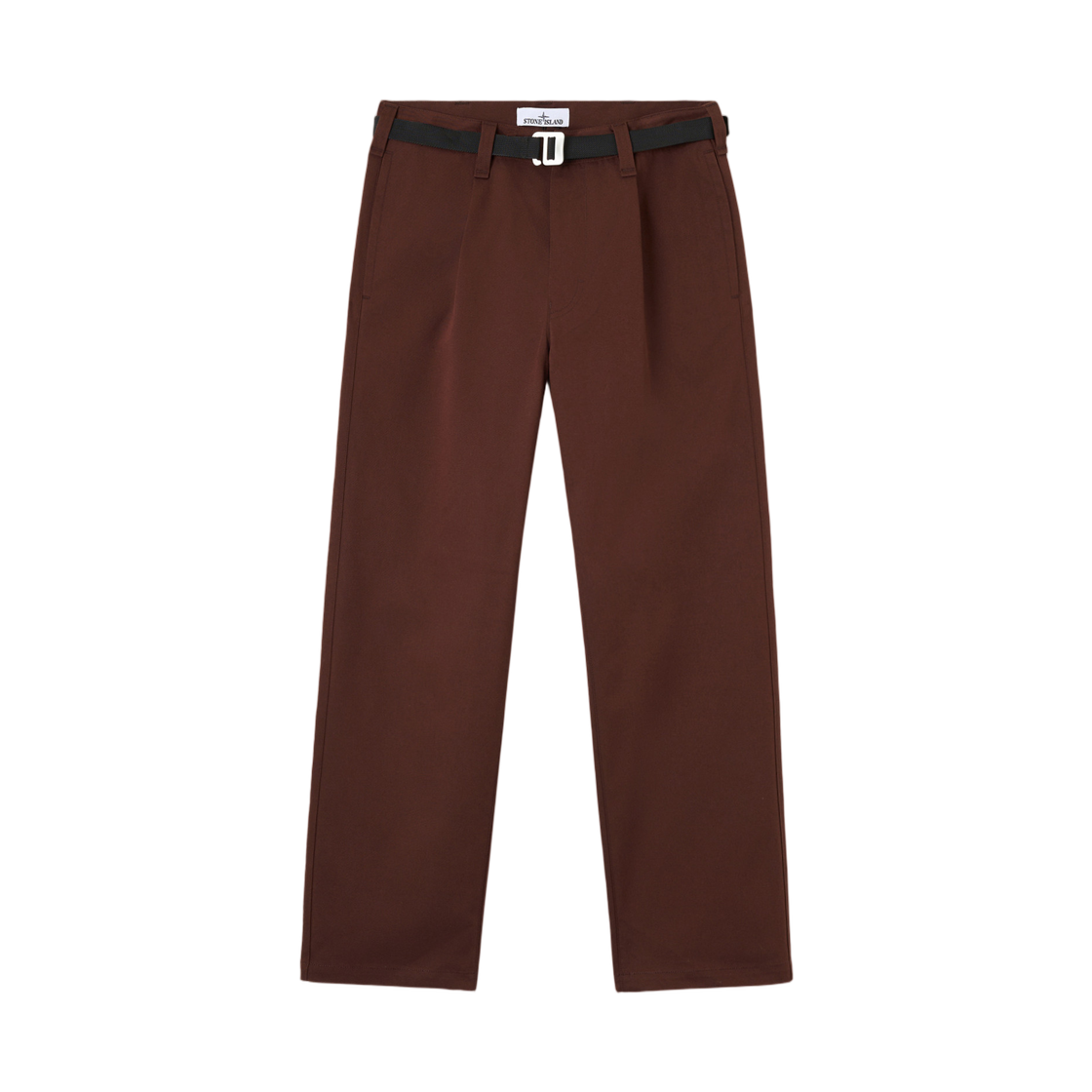 K2S1531000-15S0X19-V0071 Stone Island 3100015 Stretch Gabardine Stone Island Marina Loose Fit Chino Trousers with Nylon Tape Belt Tobacco - 25FW