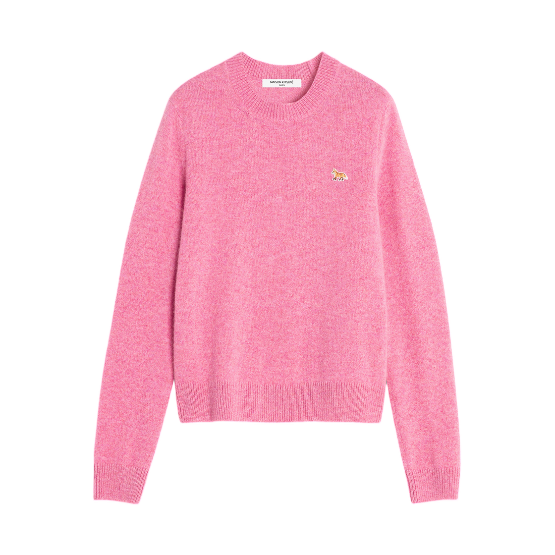 PW00817KT1006-0327 (W) Maison Kitsune Baby Fox Lambswool Regular Jumper Pale Rose