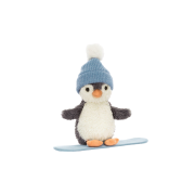 Jellycat Peanut Penguin Snowboarding Ivory