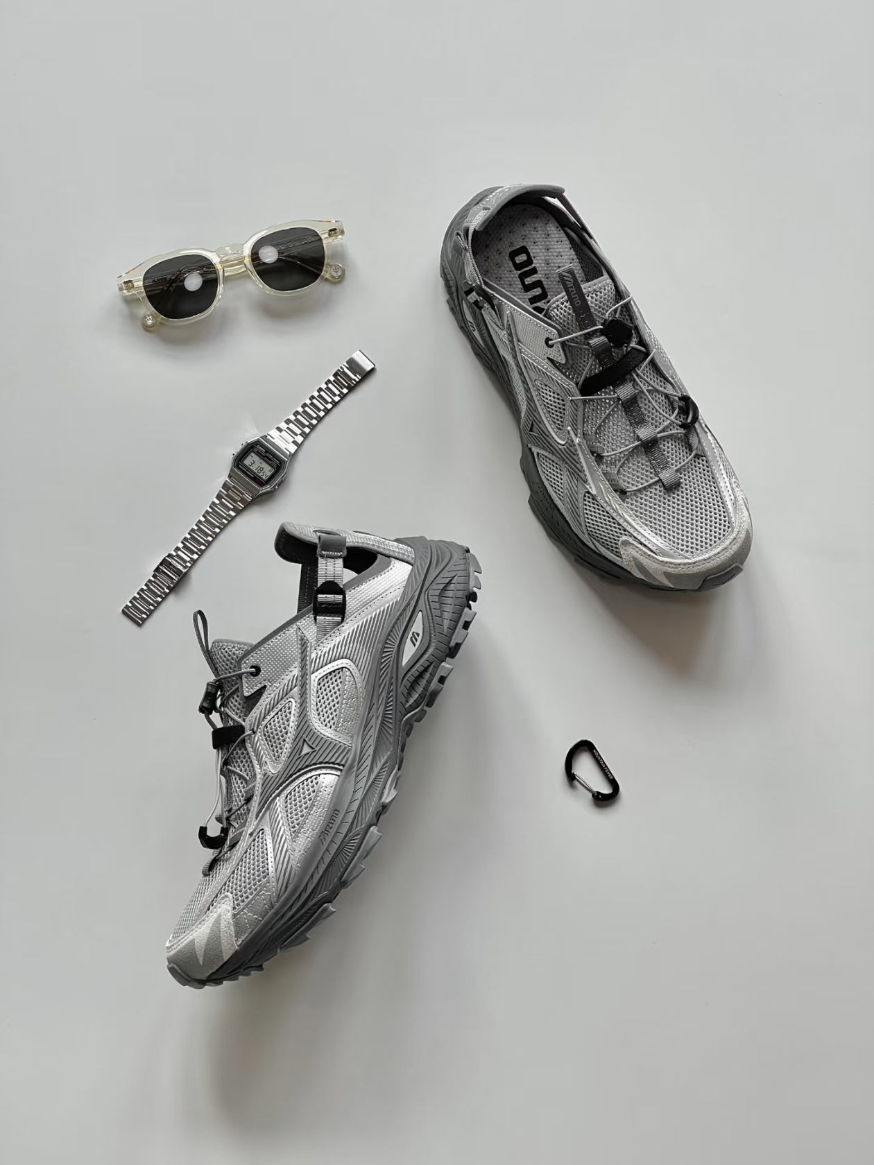 Mizuno Racer Trail SE Silver Grey, Nike Air Force 1 '07 Low White 착용 스타일 - 3
