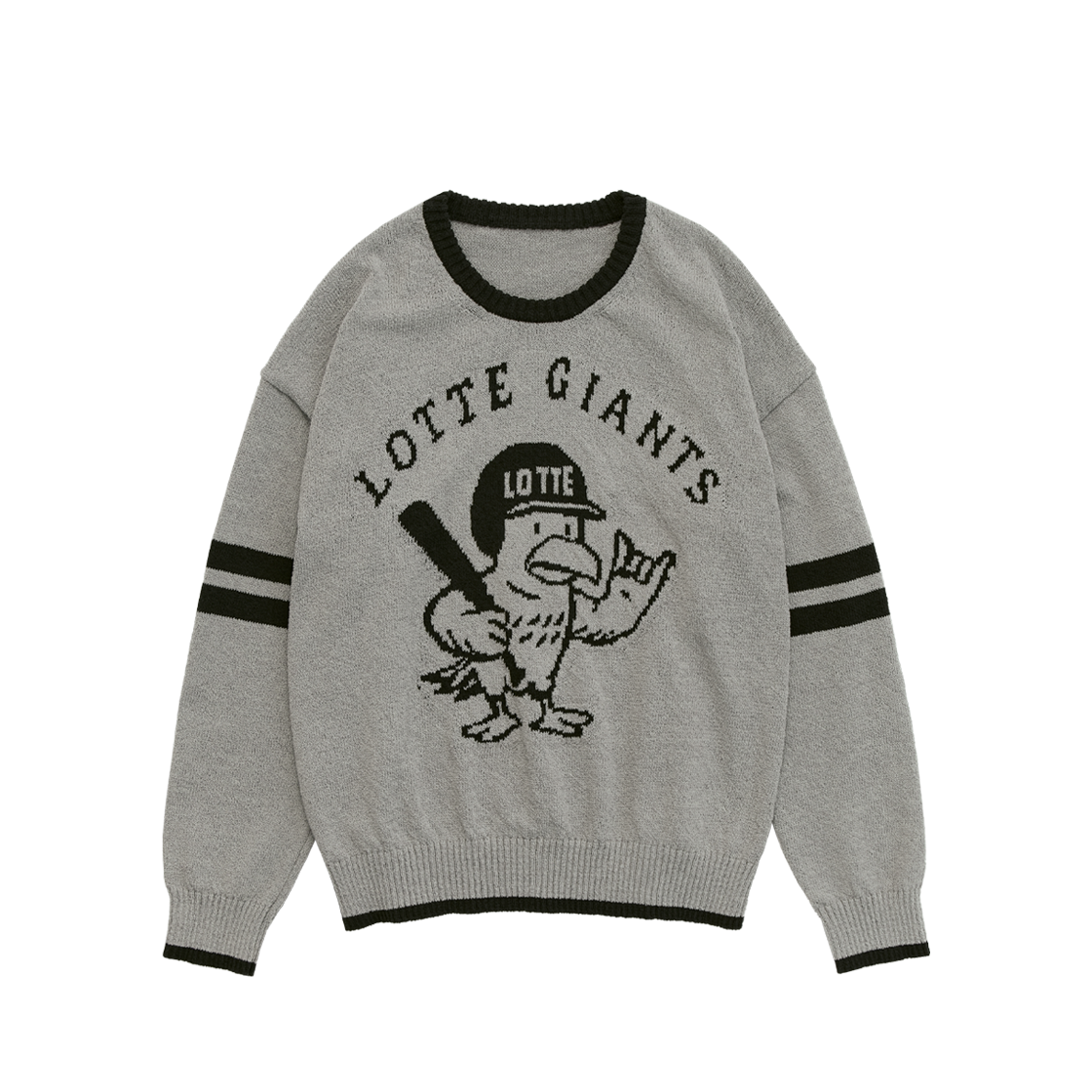 폴리테루 X 롯데자이언츠 핸드 사인 니트 그레이(Polyteru X LOTTE GIANTS Hand Sign Knit Gray)