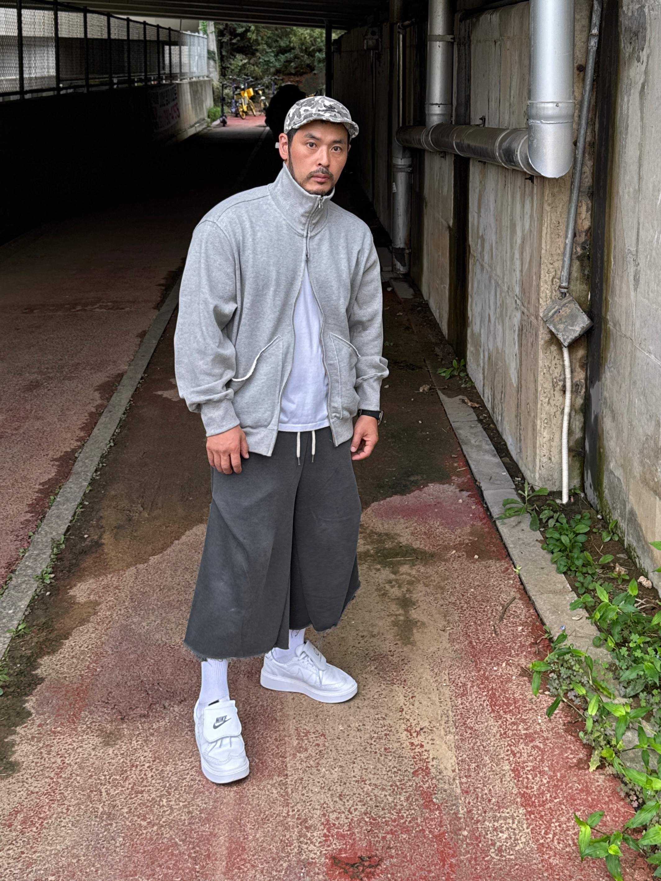 Nike x Peaceminusone Kwondo1 White, YESEYESEE Plaid Wing Jacket Blue 착용 스타일 - 4