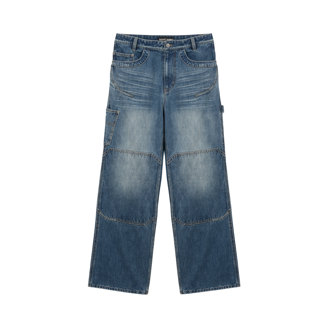 VMC53NPT004LLQQ Vacant Archive Endrick Damaged Denim Pants Light Blue