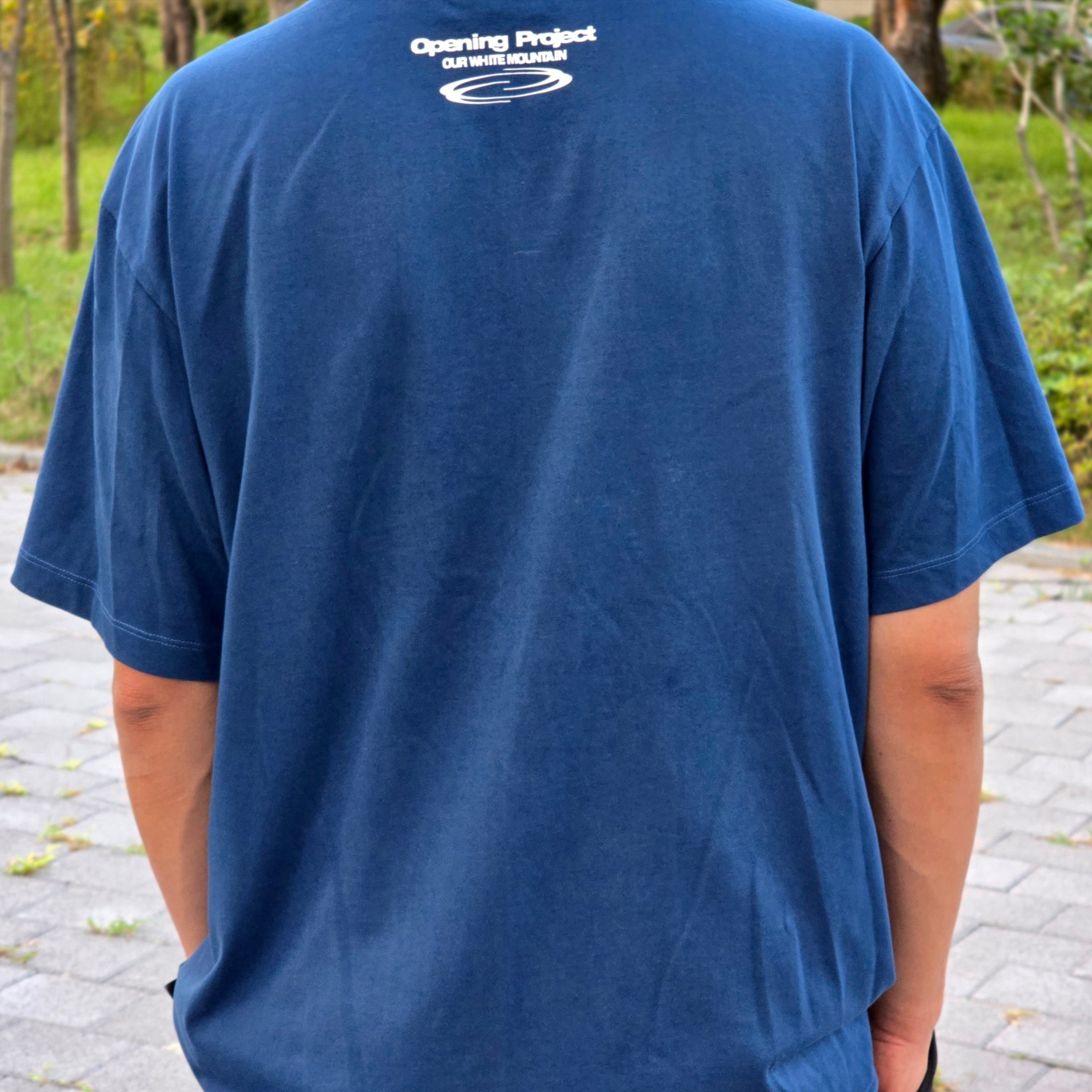 Opening Project Identity T-Shirt Blue 착용 스타일 - 2