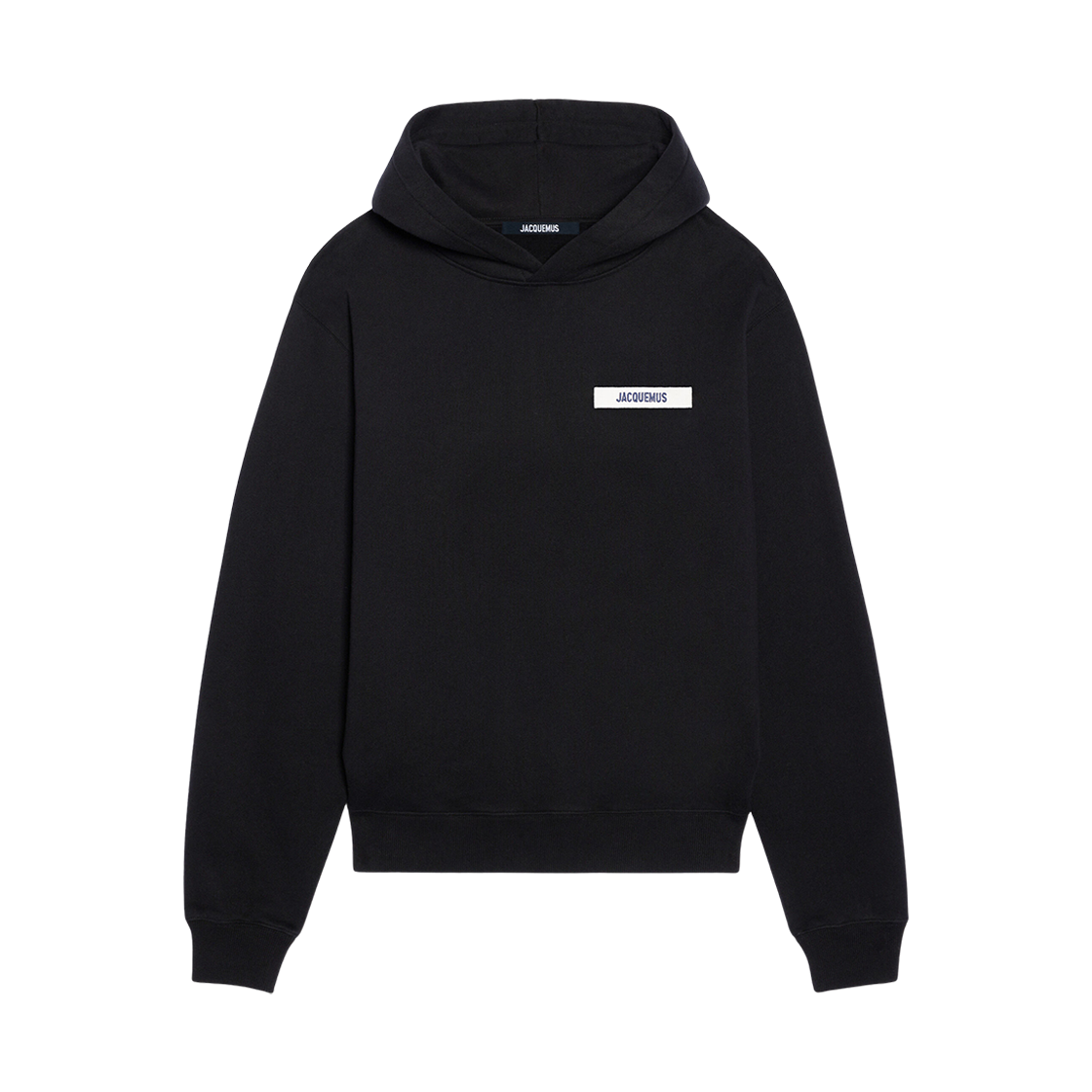 자크뮈스 레 클래식 그로그랭 로고 후드 블랙(Jacquemus Les Classiques Gros Grain Hoodie Black)