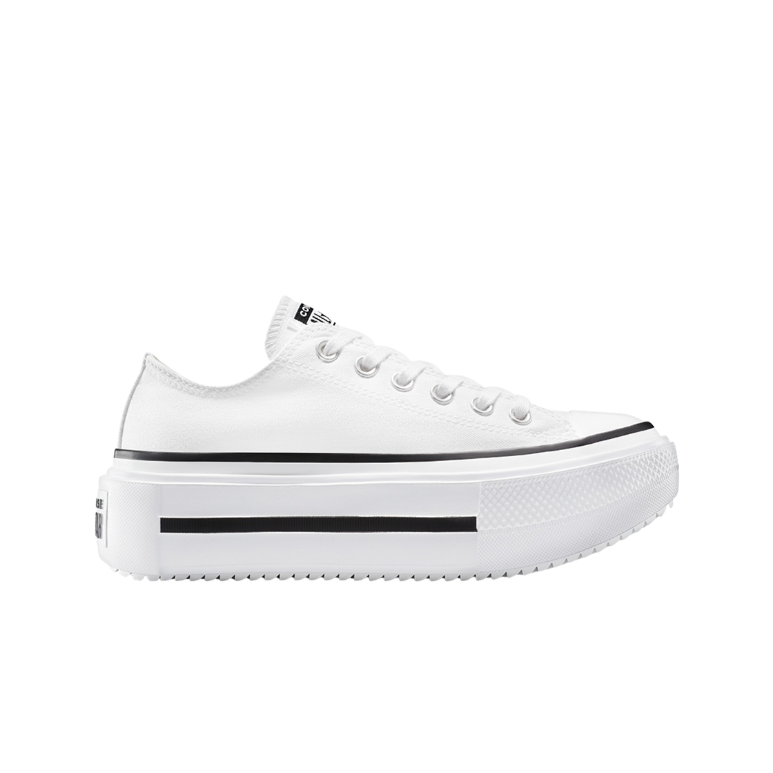 컨버스 척 테일러 올스타 리프트 더블 스택 로우 화이트 블랙(Converse Chuck Taylor All Star Lift Double Stack Ox White Black)