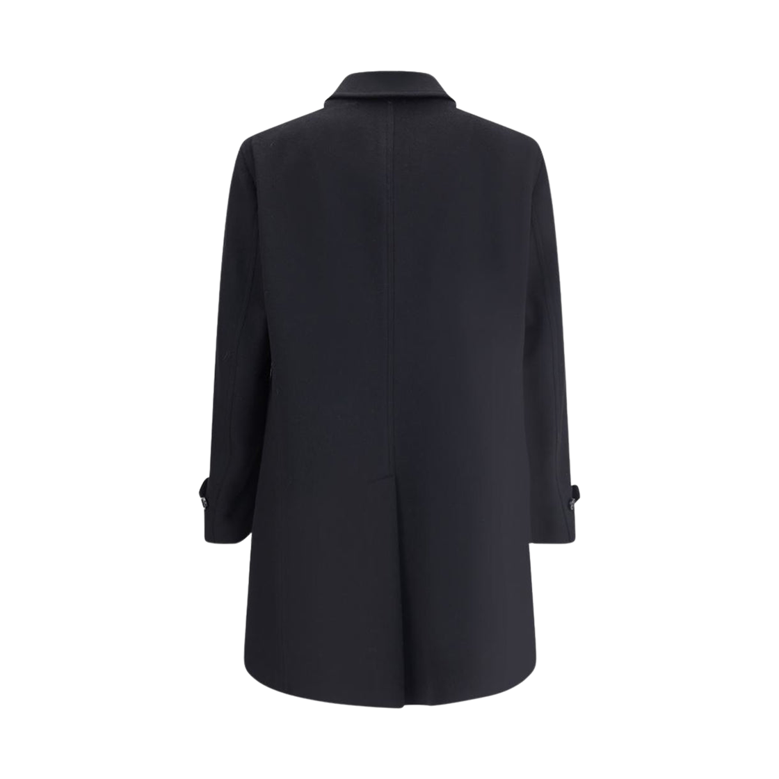 라르디니 싱글 브레스트 울 코트 블랙(Lardini Single Breasted Wool Coat Black) - 2