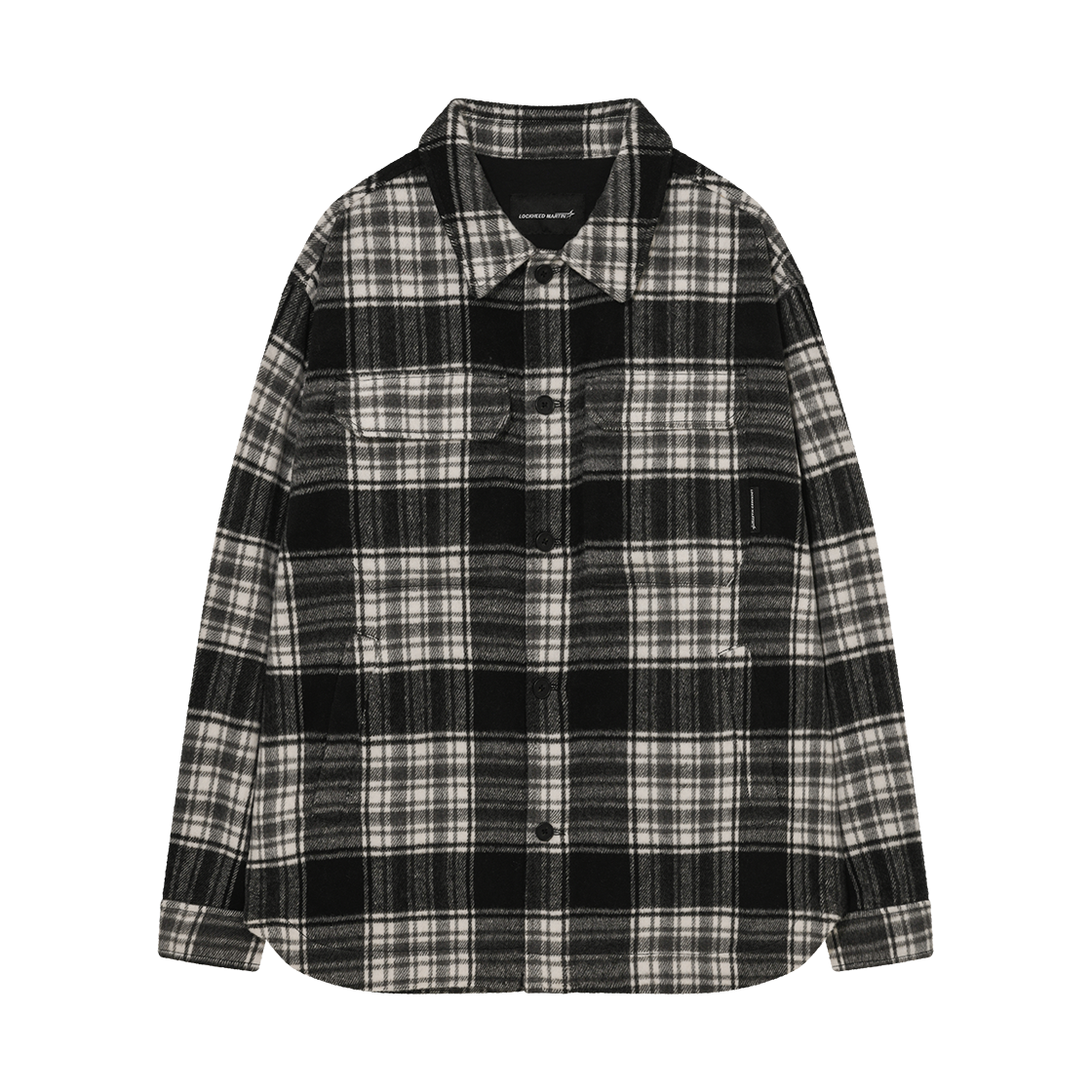 L35UNL011GRY LOCKHEED MARTIN Brushed Check Pattern Shirts Grey