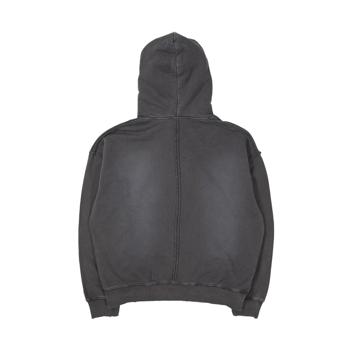 언더마이카 x 커버낫 디스트로이드 패치 후드 블랙 - 25FW(Undermycar x Covernat Destroyed Patch Hoodie Black - 25FW) - 2