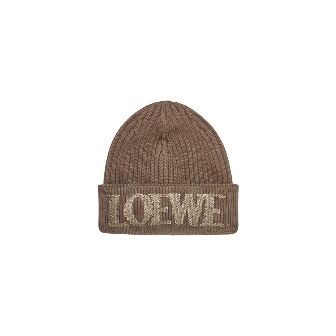 F540257X23-3130 (W) Loewe Beanie in Wool Light Brown