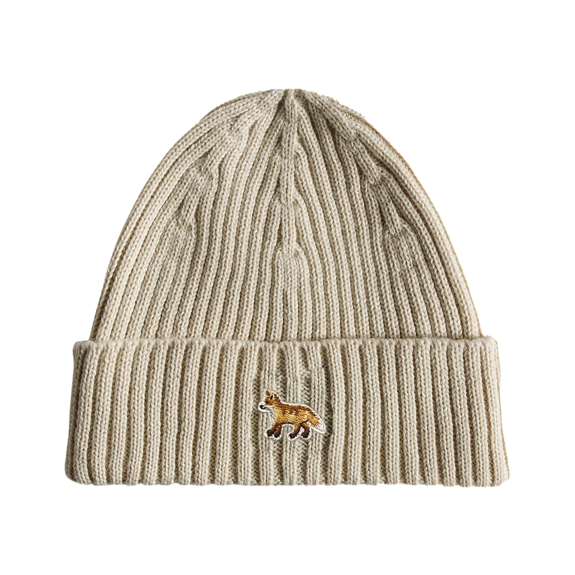 PW06103KT1140-P700 Maison Kitsune Baby Fox Beanie Ecru