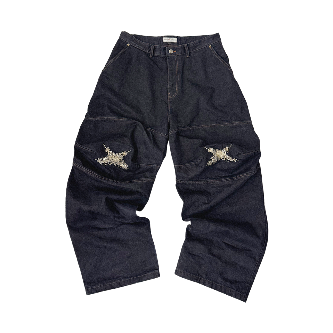 아오이로 오오키 페더 데님 팬츠 다크 인디고(Aoiro Ooki Feather Denim Pants Dark Indigo)