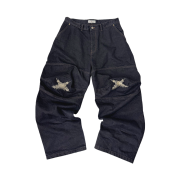 Aoiro Ooki Feather Denim Pants Dark Indigo