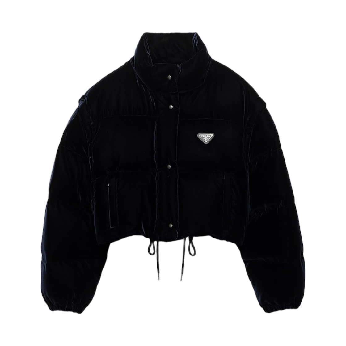 (W) 프라다 벨벳 다운 자켓 네이비((W) Prada Velvet Down Jacket Navy)